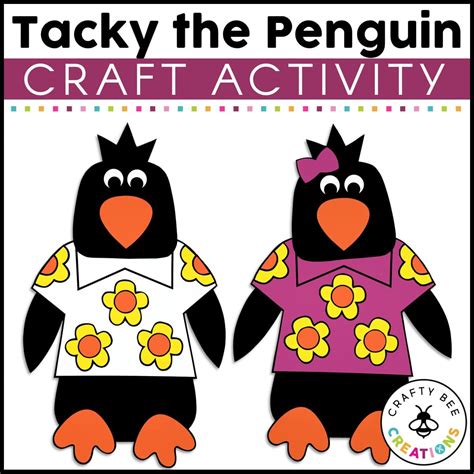 tacky  penguin craft activity crafty bee creations