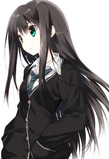 Image Tumblr Static Anime Girl With Black Hair Vector By