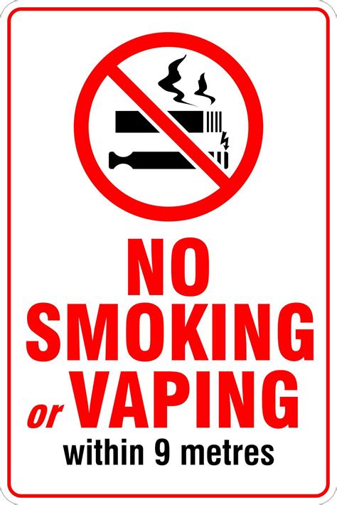smoking  vaping  safety signs