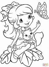 Coloring Pages Strawberry Shortcake Custard Butterfly sketch template