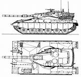 Merkava Drawingdatabase Tanks Modeling Blueprints Amx Centurion Leclerc sketch template