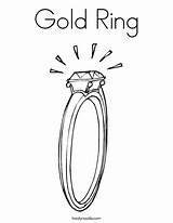 Coloring Ring Gold Diamond Print Engagement Ll sketch template