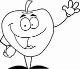 Apple Cartoon Clipart Coloring Colouring Drawing Cliparts Pages Printable Clip Apples Waving Song Happy Color Clipartbest Guru Sheets Kids Little sketch template