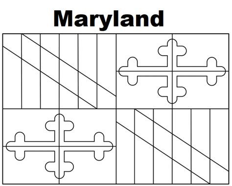 geography blog flag  maryland coloring page