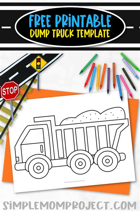 printable dump truck template simple mom project