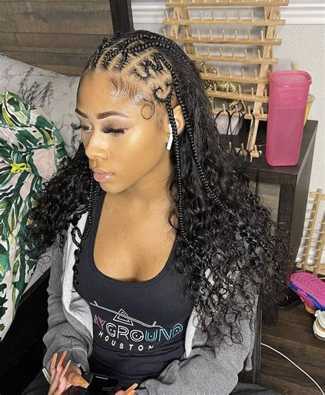 How To Do Feed In Braids With A Quick Weave Or Sew In Curly Human Hair