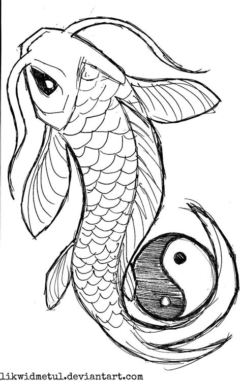 koi fish outline