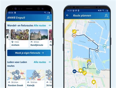 anwb eropuit app inspiratie voor wandel en fietsroutes