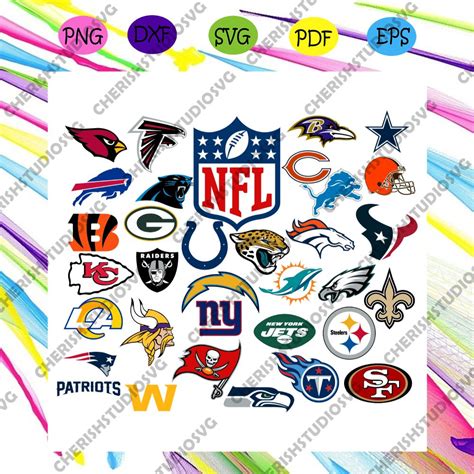 nfl team logo bundle svg sport svg nfl team svg team logo svg nfl