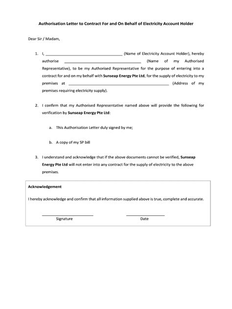 permission letter  utility bill template sample letter  vrogue