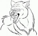 Loup Garou Werewolf Lineart Peur Werwolf Colorier Monstre Demonic Ausmalbilder Lintufriikki Coloriages Malvorlagen sketch template