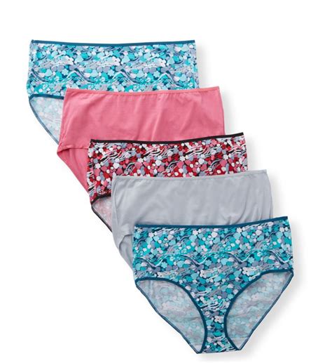 just my size cotton stretch women s brief panties 5 pair pack
