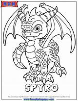 Coloring Spyro Skylanders Spyros Series1 sketch template