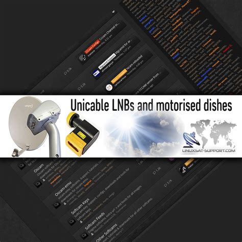unicable lnbs  motorised dishes linux satellite support community