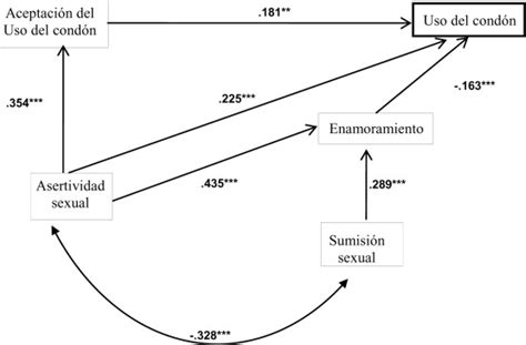 Modelo De Efectos Directos E Indirectos De La Asertividad Sexual