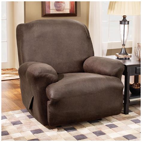 fit stretch leather recliner slipcover  furniture covers  sportsmans guide
