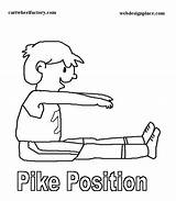 Pages Pike Coloring Position Positions Gymnastic Book Kids Color Boy Freestuff Cartwheelfactory Gif Ballet Sitting Dance Fundamental sketch template