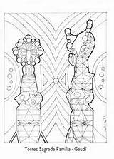Coloring Gaudi sketch template