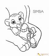 Coloring Lion Cub sketch template