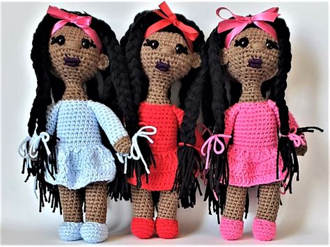 Sassy Sasha 2 0 Black Crochet Doll Etsy Ireland