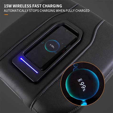 bomely fit chevrolet silverado gmc sierra wireless charger tray  fast center console wireless