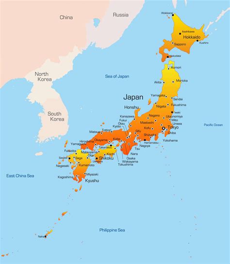 map  japan guide   world