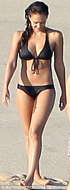bikini babe jessica alba flaunts her fabulous figure just four months after giving birth daily