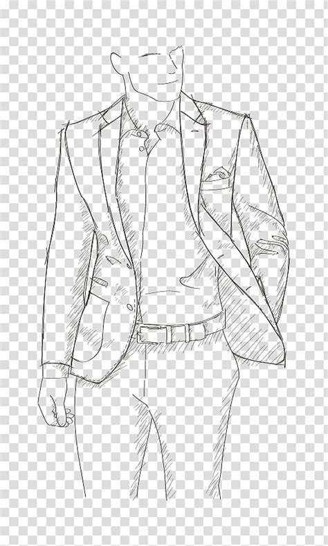 suit drawing  art lapel sketch suit transparent