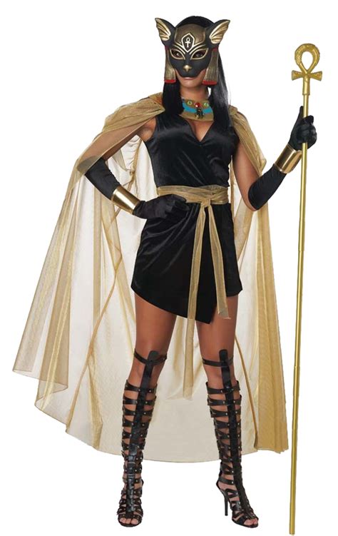 Womens Egyptian Goddess Costume Bastet Cleopatra Halloween Fancy Dress