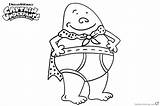 Captain Underpants Coloring Pages Drawing Line Cute Printable Print Color Adults Kids sketch template