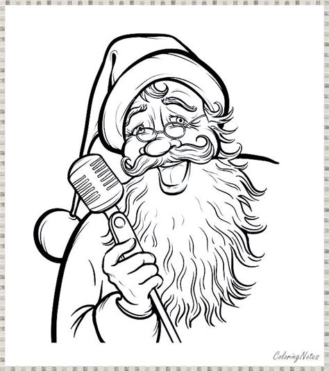 easy santa claus coloring pages  adults santa coloring pages