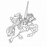 Coloring Knight Medieval Jousting Pages Ridders Kleurplaten Kids Zo Printable sketch template