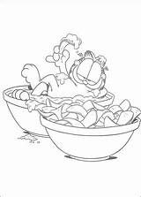 Garfield Potato Chips Coloring Pages Printable Supercoloring Color Eating Cartoons Cartoon Colouring Odie Categories sketch template