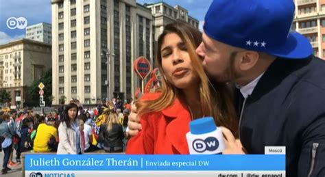 world cup fan who kissed and groped female reporter on air