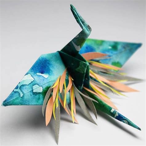 paper artist creates elaborate origami crane  day   days