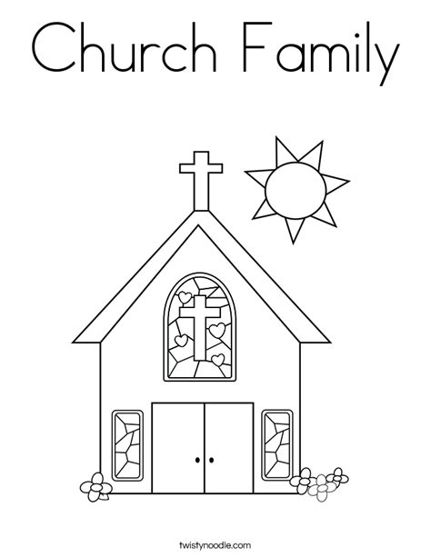 church family coloring page twisty noodle