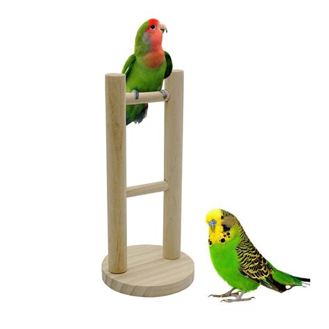 traumdeutung parrot toys  bird stand wood accessories cage decoration perch budgie parakeet