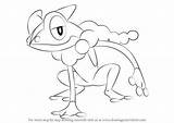 Frogadier Coloring Pages Pokemon Drawing Easy Frog Getdrawings Tutorials Anime Getcolorings Printable Print sketch template