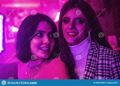 Couple Friends Girl In Nightclub Stock Image Image Of Glamour Adult