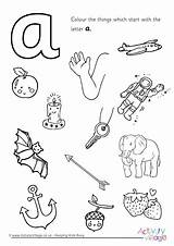 Letter Colouring Coloring Start Pages Worksheets Initial Phonics Alphabet Preschool Activities Sounds Starts Color Jolly Sheets Kids English Find Template sketch template