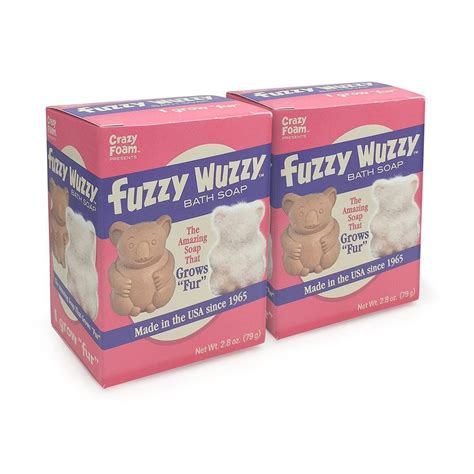 fuzzy wuzzy bear soap   package  grows fur fuzzywuzzy fuzzy