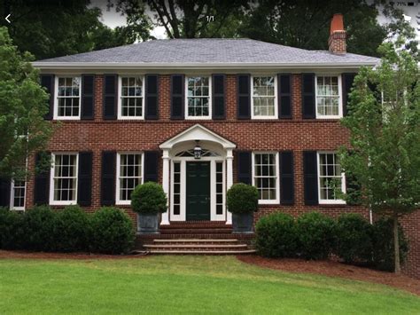pin  nancy gibbs  deck brick exterior house colonial house exteriors red brick house