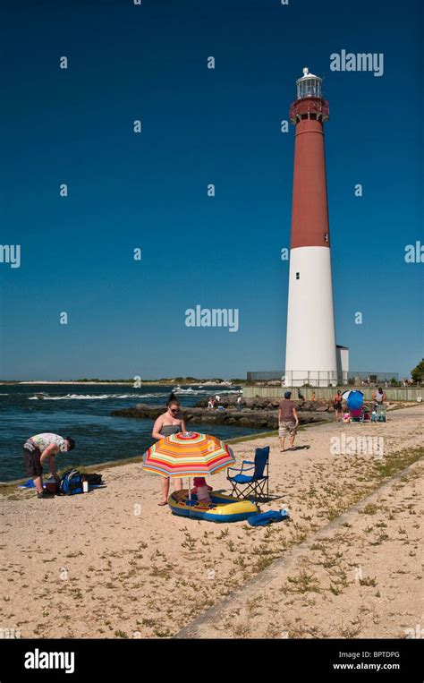 barnegat lighthouse  barnegat light long beach island nj stock