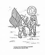 Coloring Pages Moon Space Race Neil Armstrong Apollo Landing Worksheet sketch template