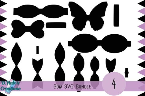 bow template bundle svg bundle  hale creations bow template
