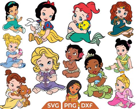 disney princesses babies svg svg files  crafts