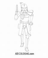Rex Clone Trooper sketch template