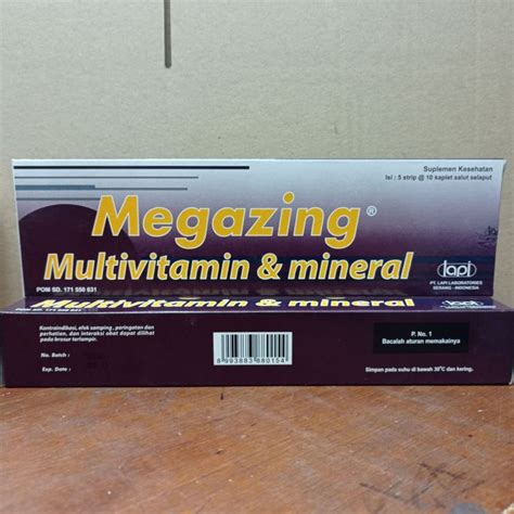megazing multivitamin  mineral  box  tablet lazada indonesia