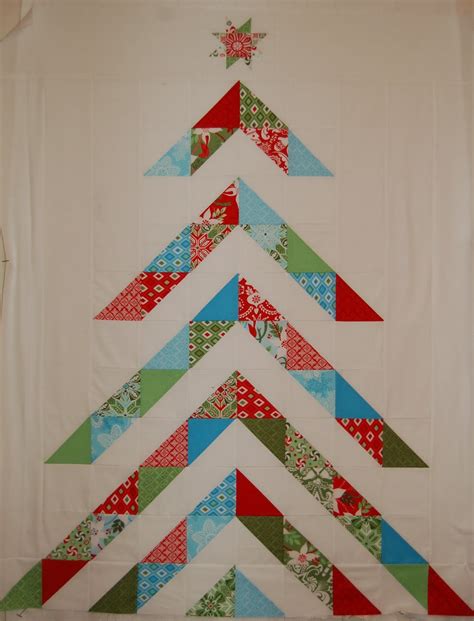 arbre dessin triangle christmas tree quilt pattern