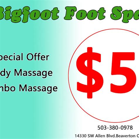 bigfoot foot spa asian massage  beaverton call